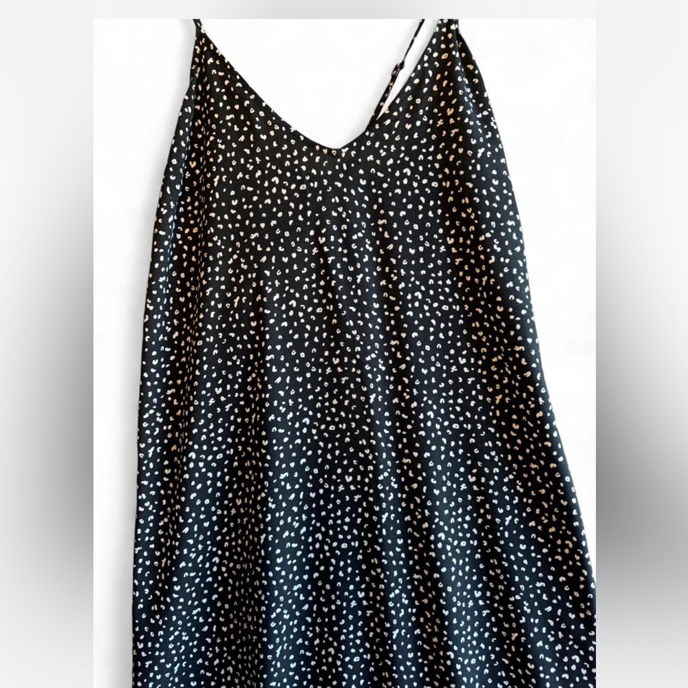 Black and White Polka Dot Dress Maxi Dress - Picture 2 of 7
